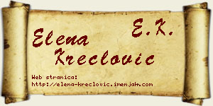 Elena Kreclović vizit kartica